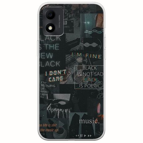 Aesthetic Black TCL 305i Flexible TPU (Διάφανη Σιλικόνη)