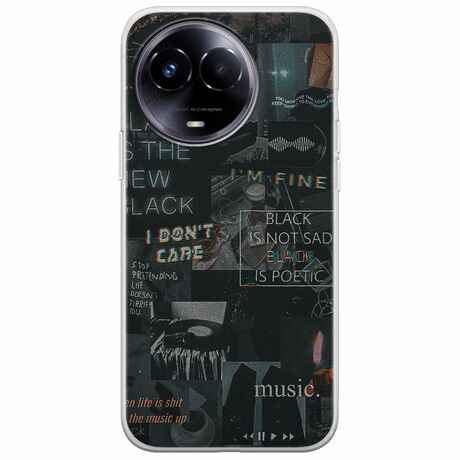 Aesthetic Black Realme 11 5G Flexible TPU (Διάφανη Σιλικόνη)