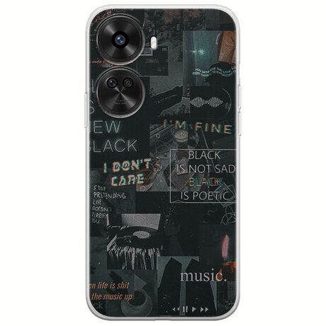 Aesthetic Black Huawei Nova 12 SE Flexible TPU (Διάφανη Σιλικόνη)