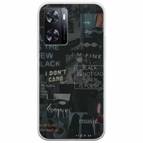 Aesthetic Black OnePlus Nord N20 SE Flexible TPU (Διάφανη Σιλικόνη)