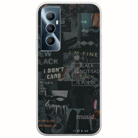 Aesthetic Black Realme C65 4G Flexible TPU (Διάφανη Σιλικόνη)