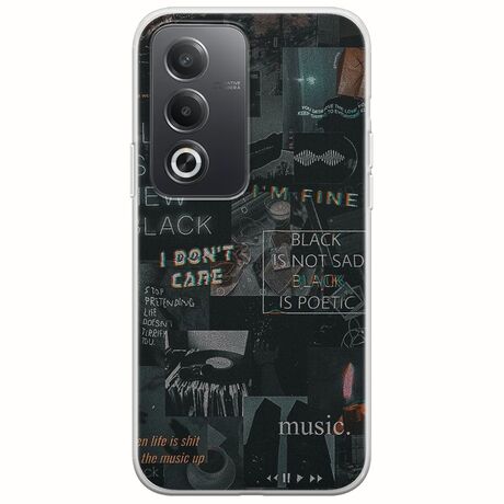 Aesthetic Black Oppo A80 5G Flexible TPU (Διάφανη Σιλικόνη)