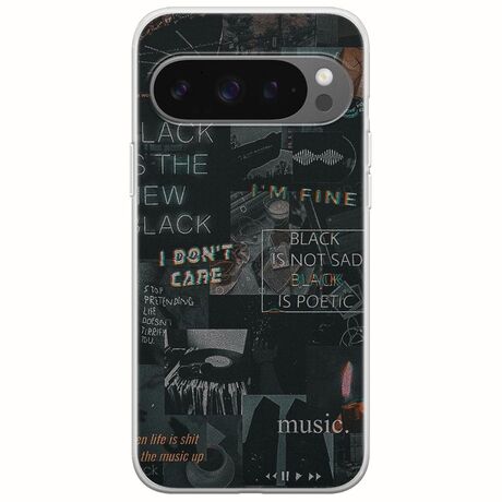 Aesthetic Black Google Pixel 9 Pro XL 5G Flexible TPU (Διάφανη Σιλικόνη)