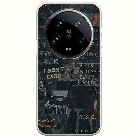 Aesthetic Black Xiaomi 14 Ultra 5G Flexible TPU (Διάφανη Σιλικόνη)