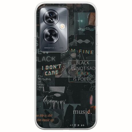 Aesthetic Black OnePlus Nord N30 SE 5G Flexible TPU (Διάφανη Σιλικόνη)