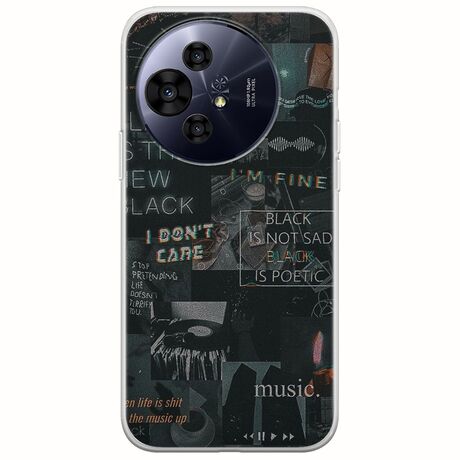 Aesthetic Black TCL 50 PRO NXTPAPER 5G Flexible TPU (Διάφανη Σιλικόνη)