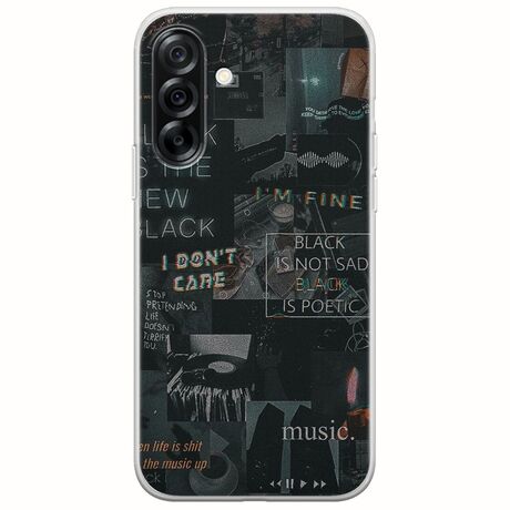 Aesthetic Black Samsung Galaxy A36 5G  Flexible TPU (Διάφανη Σιλικόνη)