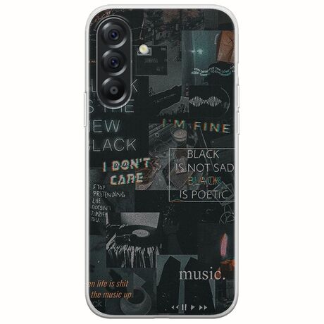 Aesthetic Black Samsung Galaxy A56 5G Flexible TPU (Διάφανη Σιλικόνη)