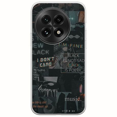 Aesthetic Black OnePlus 13 5G Flexible TPU (Διάφανη Σιλικόνη)