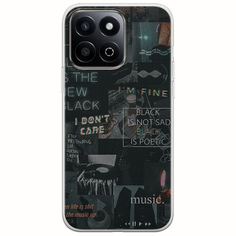 Aesthetic Black Honor 200 Smart 5G Flexible TPU (Διάφανη Σιλικόνη)