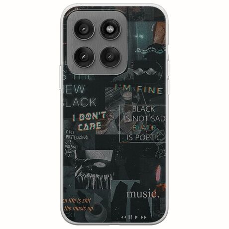 Aesthetic Black Motorola Edge 60 Pro 5G Flexible TPU (Διάφανη Σιλικόνη)