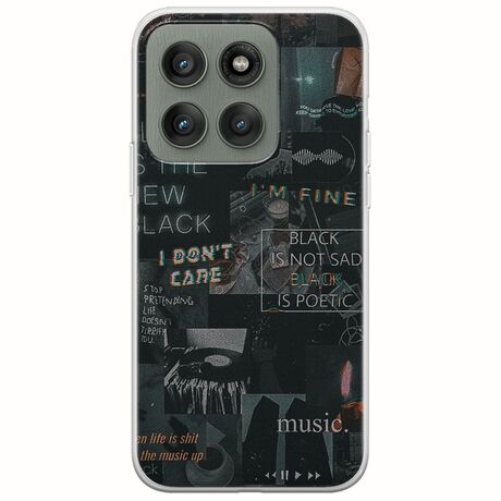 Aesthetic Black Motorola Edge 60 Fusion 5G Flexible TPU (Διάφανη Σιλικόνη)