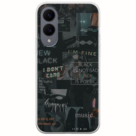 Aesthetic Black Samsung Galaxy S25 Edge 5G Flexible TPU (Διάφανη Σιλικόνη)