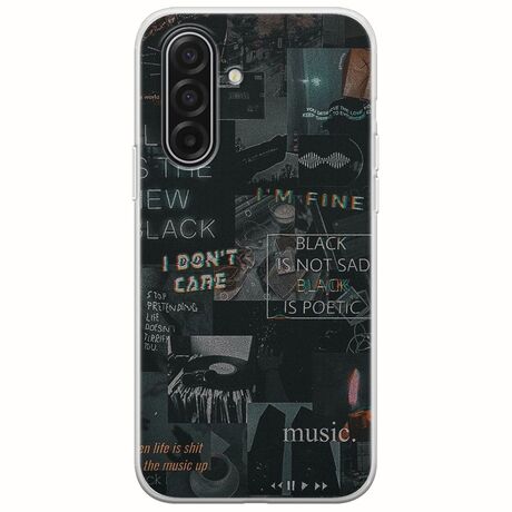 Aesthetic Black Samsung Galaxy A17 4G / 5G Flexible TPU (Διάφανη Σιλικόνη)