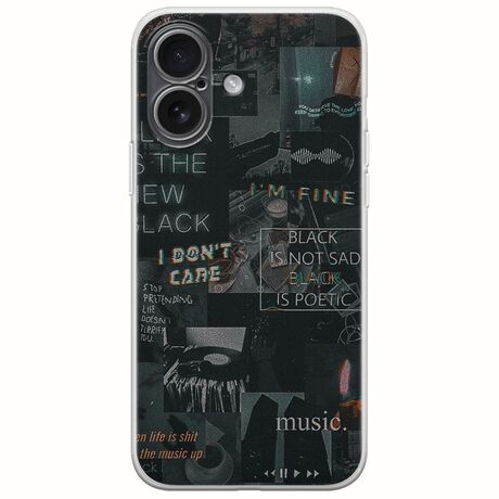 Aesthetic Black iPhone 17 Flexible TPU (Διάφανη Σιλικόνη)