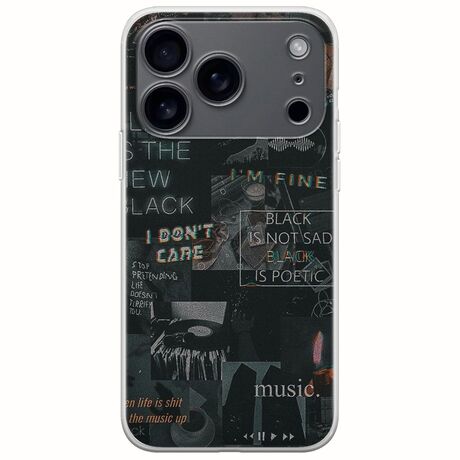 Aesthetic Black iPhone 17 Pro Max Flexible TPU (Διάφανη Σιλικόνη)
