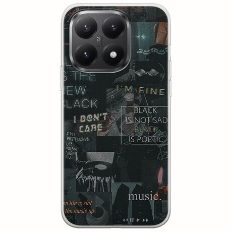 Aesthetic Black Xiaomi 15T 5G Flexible TPU (Διάφανη Σιλικόνη)