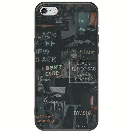 Aesthetic Black iPhone 6 Plus / iPhone 6s Plus Black TPU (Μαύρη Σιλικόνη)