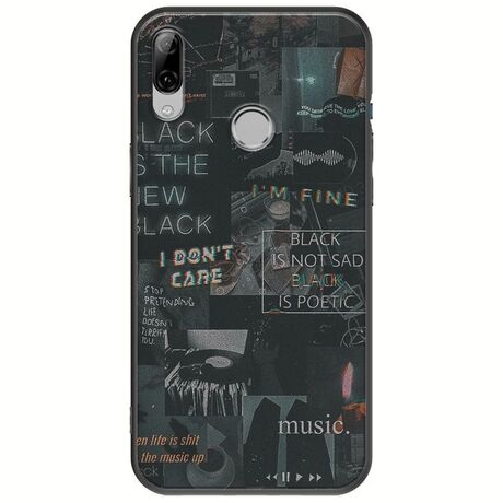 Aesthetic Black Huawei P20 Lite Black TPU (Μαύρη Σιλικόνη)