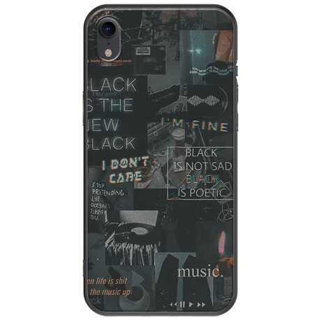 Aesthetic Black iPhone XR Black TPU (Μαύρη Σιλικόνη)