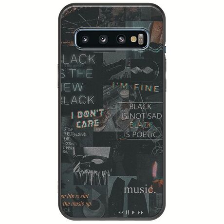 Aesthetic Black Samsung Galaxy S10 Black TPU (Μαύρη Σιλικόνη)