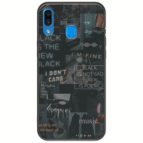 Aesthetic Black Samsung Galaxy A20e Black TPU (Μαύρη Σιλικόνη)