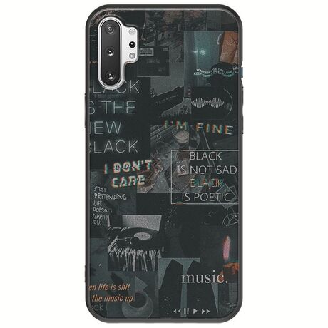 Aesthetic Black Samsung Galaxy Note 10 Plus Black TPU (Μαύρη Σιλικόνη)