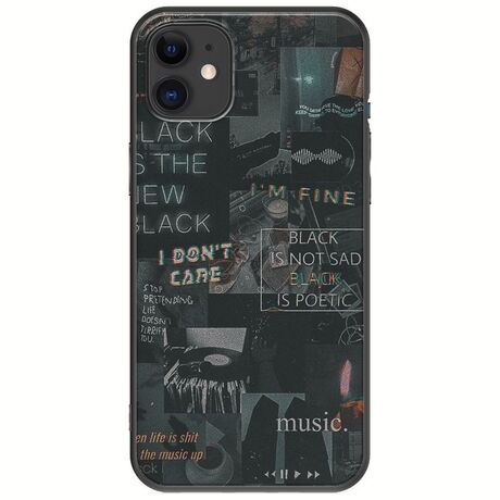 Aesthetic Black iPhone 11 Black TPU (Μαύρη Σιλικόνη)