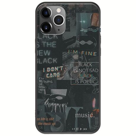 Aesthetic Black iPhone 11 Pro Max Black TPU (Μαύρη Σιλικόνη)