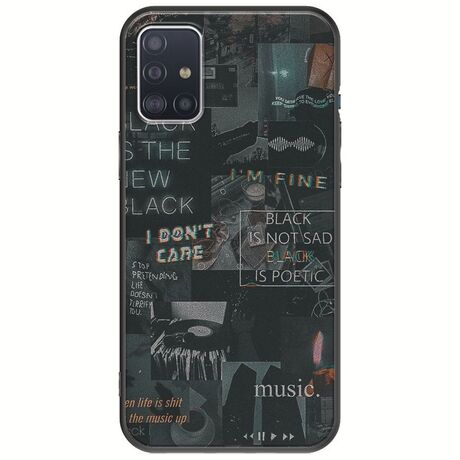 Aesthetic Black Samsung Galaxy A71 Black TPU (Μαύρη Σιλικόνη)