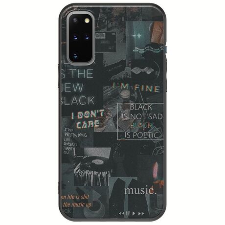 Aesthetic Black Samsung Galaxy S20 Plus Black TPU (Μαύρη Σιλικόνη)