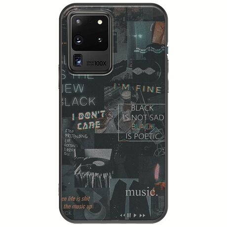 Aesthetic Black Samsung Galaxy S20 Ultra Black TPU (Μαύρη Σιλικόνη)