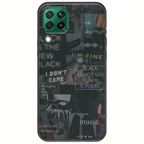 Aesthetic Black Huawei P40 Lite Black TPU (Μαύρη Σιλικόνη)
