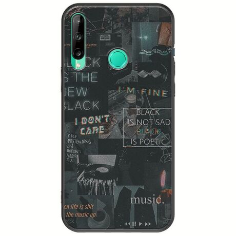 Aesthetic Black Huawei P40 Lite E Black TPU (Μαύρη Σιλικόνη)