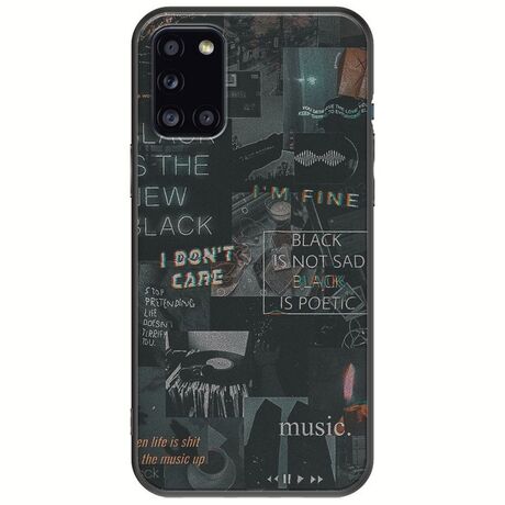 Aesthetic Black Samsung Galaxy A31 Black TPU (Μαύρη Σιλικόνη)
