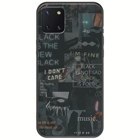 Aesthetic Black Samsung Galaxy Note 10 Lite Black TPU (Μαύρη Σιλικόνη)