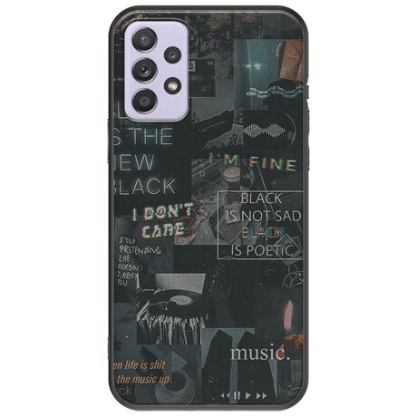 Aesthetic Black Samsung Galaxy A72 5G Black TPU (Μαύρη Σιλικόνη)