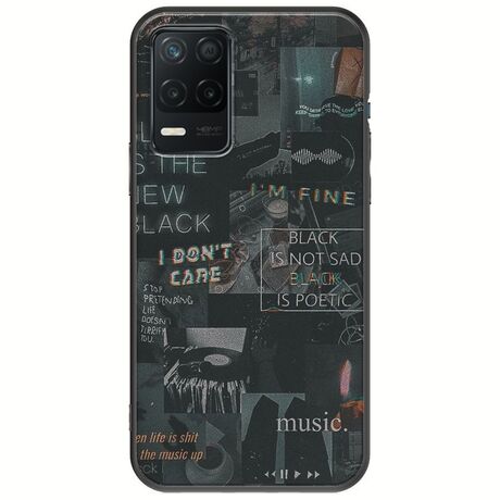 Aesthetic Black Realme 8 5G Black TPU (Μαύρη Σιλικόνη)