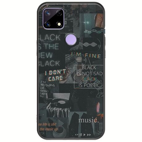 Aesthetic Black Realme C21 Black TPU (Μαύρη Σιλικόνη)