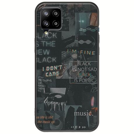 Aesthetic Black Samsung Galaxy A22 4G Black TPU (Μαύρη Σιλικόνη)