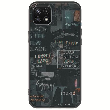 Aesthetic Black Samsung Galaxy A22 5G Black TPU (Μαύρη Σιλικόνη)