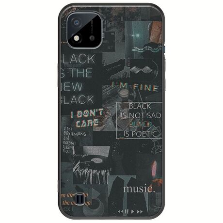 Aesthetic Black Realme C11 2021 Black TPU (Μαύρη Σιλικόνη)