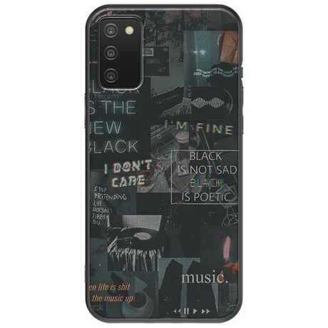 Aesthetic Black Samsung Galaxy A03s Black TPU (Μαύρη Σιλικόνη)