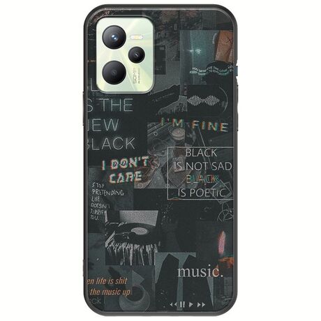 Aesthetic Black Realme C35 Black TPU (Μαύρη Σιλικόνη)