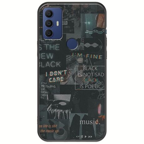 Aesthetic Black TCL 305 / 306 / 30E / 30SE Black TPU (Μαύρη Σιλικόνη)