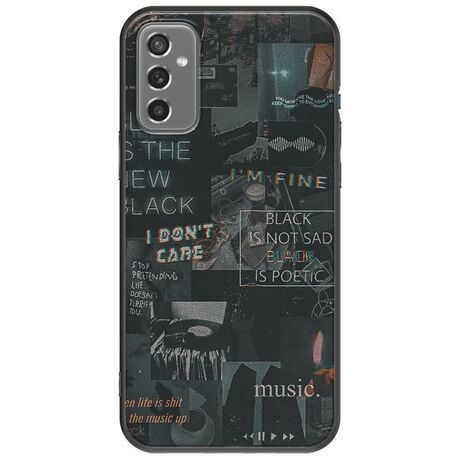 Aesthetic Black Samsung Galaxy M13 4G Black TPU (Μαύρη Σιλικόνη)
