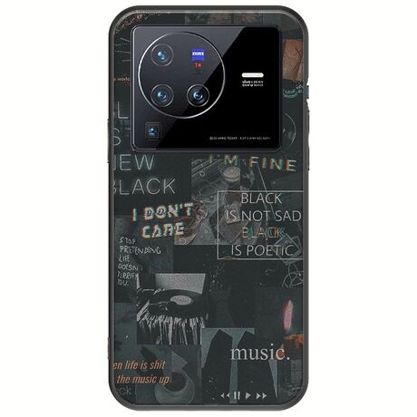 Aesthetic Black Vivo X80 Pro Black TPU (Μαύρη Σιλικόνη)