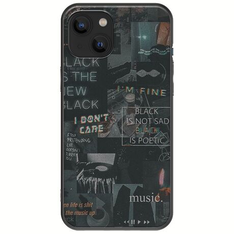 Aesthetic Black iPhone 14 Plus Black TPU (Μαύρη Σιλικόνη)