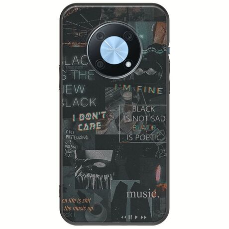 Aesthetic Black Huawei Nova Y90 Black TPU (Μαύρη Σιλικόνη)