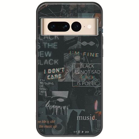 Aesthetic Black Google Pixel 7 Pro 5G Black TPU (Μαύρη Σιλικόνη)